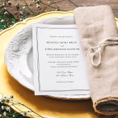 Saubere, einfache Elegante Minimalistische Hochzei Einladung