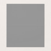 Saubere, einfache graue Monogram moderne Visitenka Visitenkarten (Innenseite Aufgefaltet)