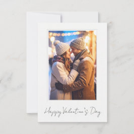 Saubere & einfache Happy Valentinstag-Flat-Karte