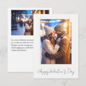 Saubere & einfache Happy Valentinstag-Flat-Karte (Vorne/Hinten)
