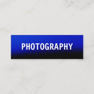 Saubere Einfache Leinen Blau Schwarz Fotograf Küns Mini Visitenkarte