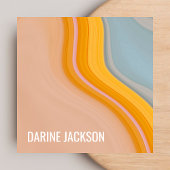 Saubere, einfache, Minimalistische Flüssigkeits-Pa Quadratische Visitenkarte