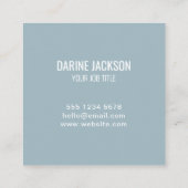 Saubere, einfache, Minimalistische Flüssigkeits-Pa Quadratische Visitenkarte (Rückseite)