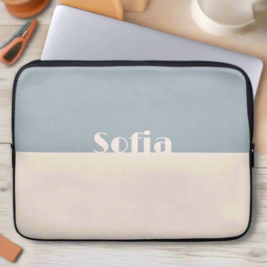 Saubere, einfache Mit Monogramm Bezeichnung Soft P Laptopschutzhülle