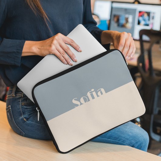 Saubere, einfache Mit Monogramm Bezeichnung Soft P Laptopschutzhülle