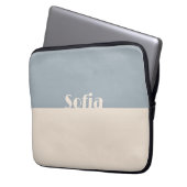Saubere, einfache Mit Monogramm Bezeichnung Soft P Laptopschutzhülle (Vorderseite Links)
