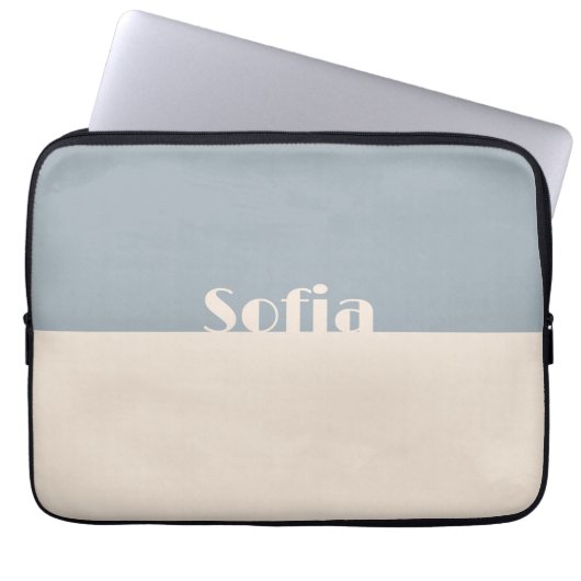 Saubere, einfache Mit Monogramm Bezeichnung Soft P Laptopschutzhülle (Vorderseite)