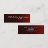 Saubere, einfache, moderne, dunkelrote Visitenkart Mini Visitenkarte (Vorne/Hinten)