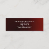 Saubere, einfache, moderne, dunkelrote Visitenkart Mini Visitenkarte (Rückseite)