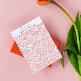 Saubere, einfache rosa Kette, Earring Display Card