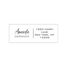 Saubere einfache Rücksendeadresse Vollständiger Na