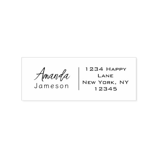 Saubere einfache Rücksendeadresse Vollständiger Na Gummistempel (Stempel)