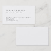 Saubere, einfache und stilvolle Schwarz-weiße Visi Visitenkarte (Vorne/Hinten)