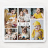 Saubere Elegante Familie 6 Foto Collage Mousepad (Vorne)