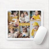 Saubere, elegante Gelbe Familie 6 FotoCollage Mousepad (Mit Mouse)
