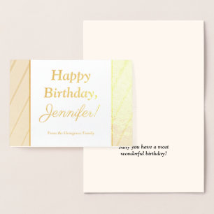 Saubere, elegante "Happy Birthday"-Karte Folienkarte
