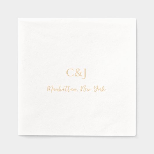 Saubere, elegante Hochzeit Servietten Mit Folie (Vorderseite)