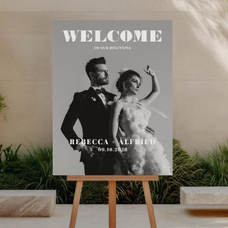 Saubere Elegante Hochzeits-Willkommensschild Poste Poster