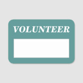 Saubere, elegante Namensmarke "VOLUNTEER" Namensschild (Vorderseite)