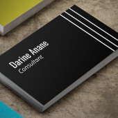 Saubere, elegante Schwarz-Weiß-Streifen Beruflich Visitenkarte