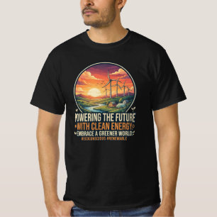 Saubere Energie Windkraftanlagen-Design T-Shirt
