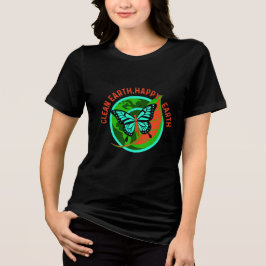 Saubere Erde Frohen Tag der Erde T-Shirt Tri-Blend Shirt