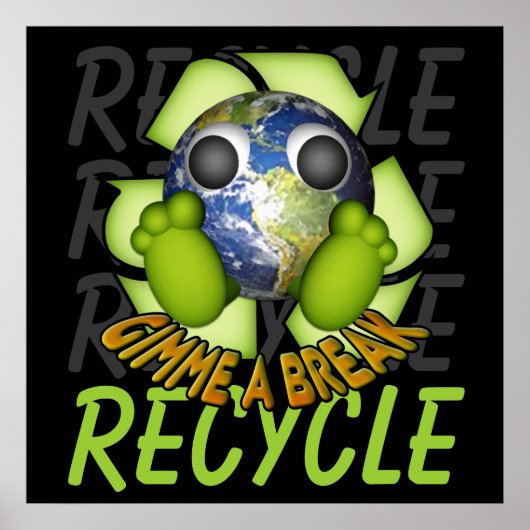 Saubere Erde - Gerecycelt Poster (Vorne)