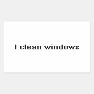 Saubere Fenster I Rechteckiger Aufkleber