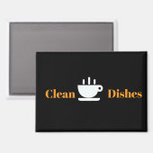Saubere Geschirr Geschirrspülmaschine Magnet (Vorderseite/Rückseite)