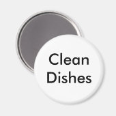 Saubere Geschirr Magnet (Vorderseite/Rückseite)