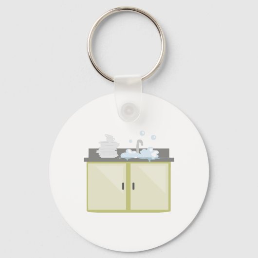 Saubere Geschirr Schlüsselanhänger (Vorderseite)