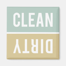 Saubere Geschirrspüler Dirty Jade Green und Tan Magnet