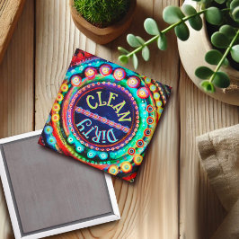 Saubere Geschirrspüler Spaß farbenfroh Niedlich Magnet