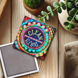 Saubere Geschirrspüler Spaß farbenfroh Niedlich Magnet