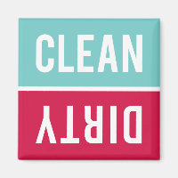 Saubere Geschirrspülmaschine Dirty Aqua Blau und K