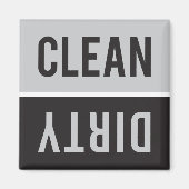 Saubere Geschirrspülmaschine in Grau und Schwarz Magnet (Vorne)