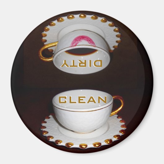 Saubere Geschirrspülmaschine Küche Magnet (Vorne)