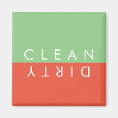 Saubere Geschirrspülmaschine Magnet (Vorne)