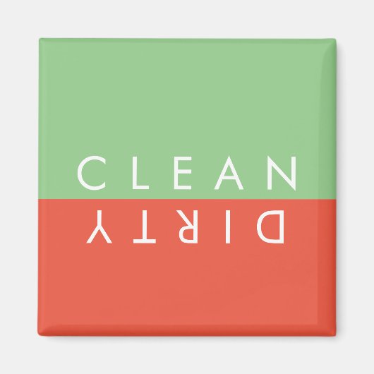 Saubere Geschirrspülmaschine Magnet (Vorne)