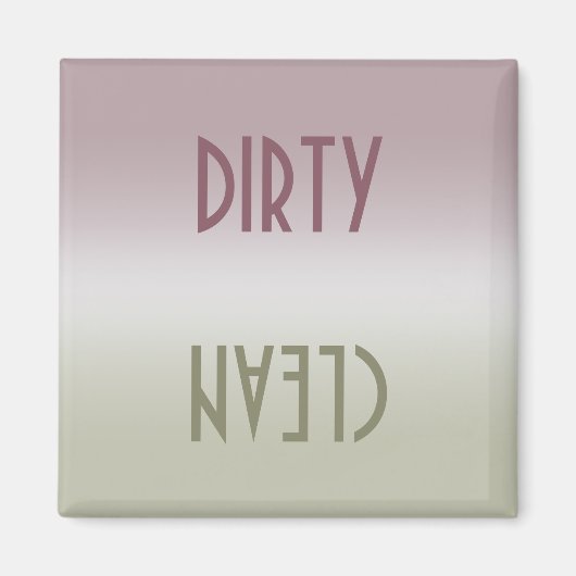 Saubere Geschirrspülmaschine Magnet (Vorne)