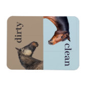 Saubere Geschirrspülmaschine Magnet Pferde (Horizontal)