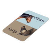 Saubere Geschirrspülmaschine Magnet Pferde (Linke Seite)