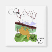 Saubere Geschirrspülmaschine Magnet Rabbit Hare Bu (Vorne)