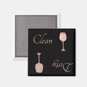 Saubere Geschirrspülmaschine Rose Gold Foil Glitze Magnet (Vorderseite/Rückseite)