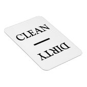 Saubere Geschirrspülmaschine Schwarz-weiß Magnet (Rechte Seite)