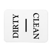 Saubere Geschirrspülmaschine Schwarz-weiß Magnet (Horizontal)