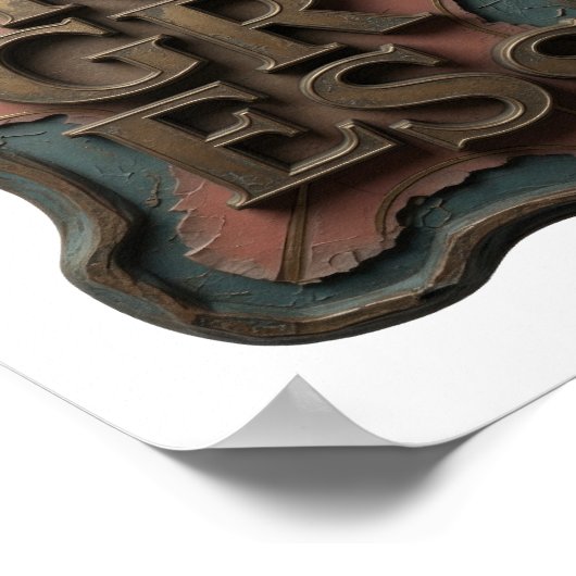 Saubere Gold PROGRESS Statement Design Poster (Ecke)
