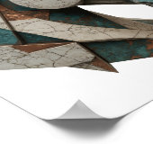 Saubere graue ABSTRACT ART Grafikdesign Poster (Ecke)