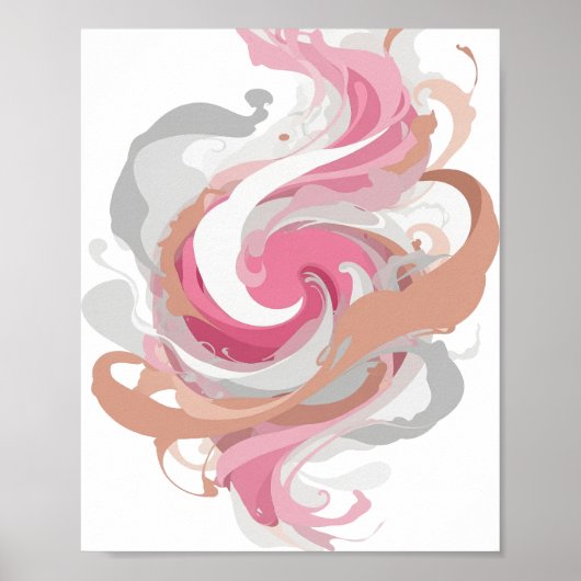 Saubere graue ABSTRACT ART Statement Design Poster (Vorne)