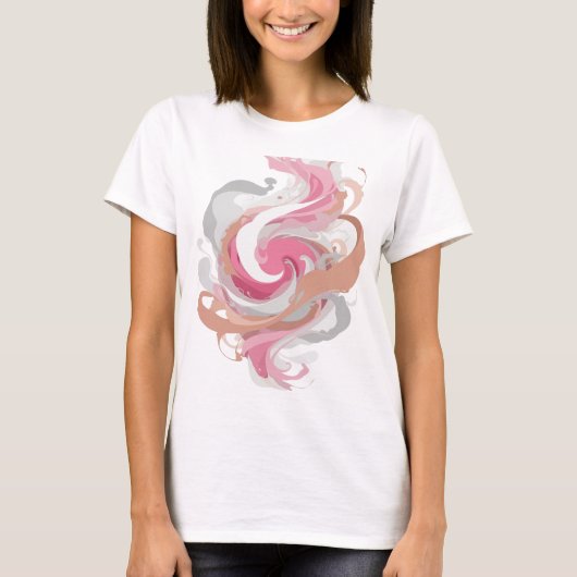 Saubere graue ABSTRACT ART Statement Design T-Shirt (Vorderseite)